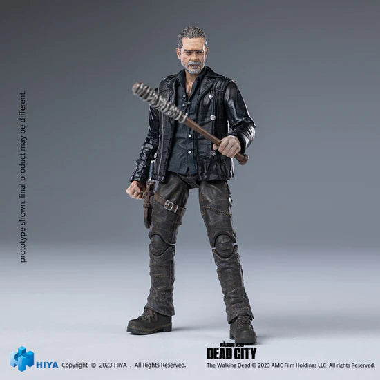 HIYA Exquisite Mini Series 1/18 Scale 4 Inch The Walking Dead Dead City Negan Action Figure PREORDER Q4 24