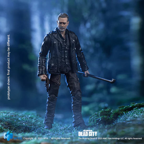 HIYA Exquisite Mini Series 1/18 Scale 4 Inch The Walking Dead Dead City Negan Action Figure PREORDER Q4 24