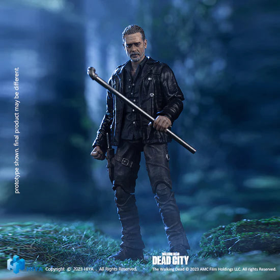 HIYA Exquisite Mini Series 1/18 Scale 4 Inch The Walking Dead Dead City Negan Action Figure PREORDER Q4 24