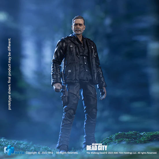 HIYA Exquisite Mini Series 1/18 Scale 4 Inch The Walking Dead Dead City Negan Action Figure PREORDER Q4 24