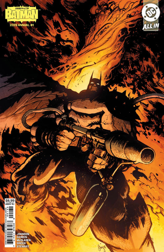 Absolute Batman 2025 Annual #1 (One Shot) 2nd Printing Cover B Daniel Warren Johnson Flamethrower Variant - DUE 21/1/26
