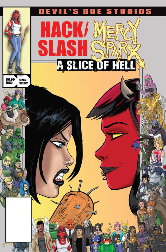 DEVILS DUE PRESENTS HACK SLASH MERCY SPARX #1 (ONE SHOT) CVR B TIM SEELEY JOSH BLAYLOCK HOMAGE VAR (MR) - PREORDER (FOC 29/6/26) DUE IN STOCK 5/8/26