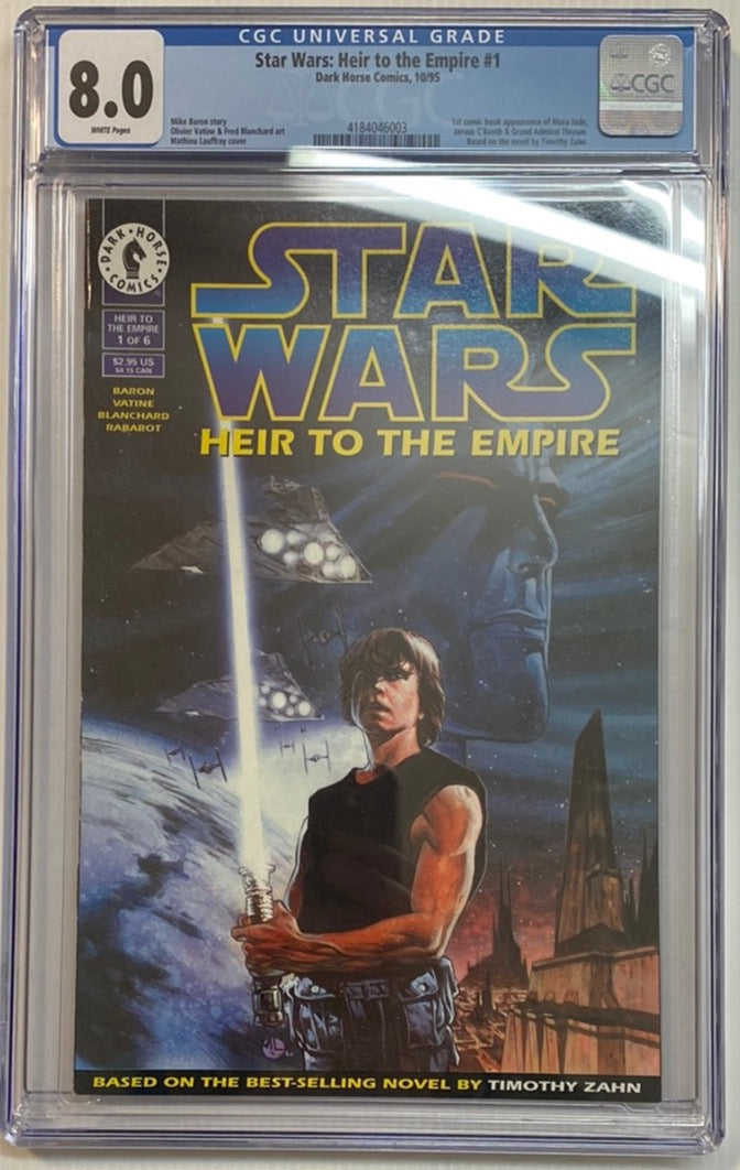 STAR WARS HEIR TO THE EMPIRE #1 CGC GRADED 8.0