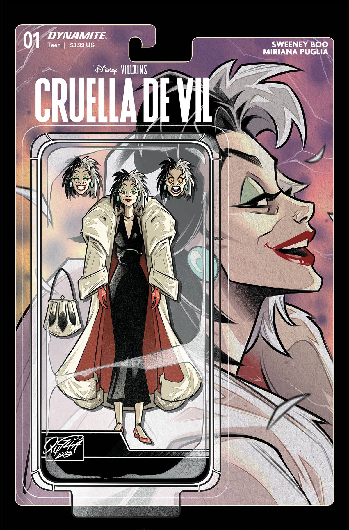 DISNEY VILLAINS CRUELLA DE VIL #1 CVR ACTION FIGURE  - PREORDER 6/12/23