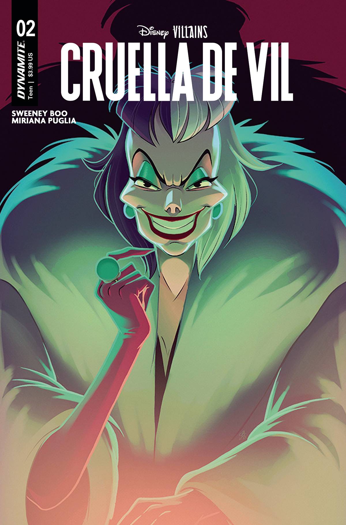 PREORDER 3/1/24 DISNEY VILLAINS CRUELLA DE VIL #2 CVR B SWEENEY BOO VAR