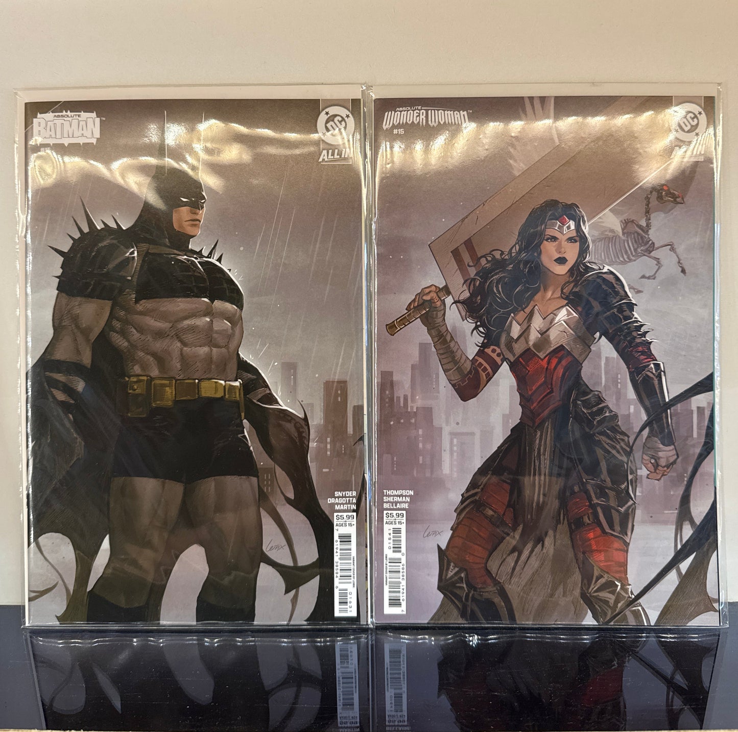 ABSOLUTE BATMAN #16 & ABSOLUTE WONDER WOMAN #15 LERIX LEE CONNECTING COVER SET