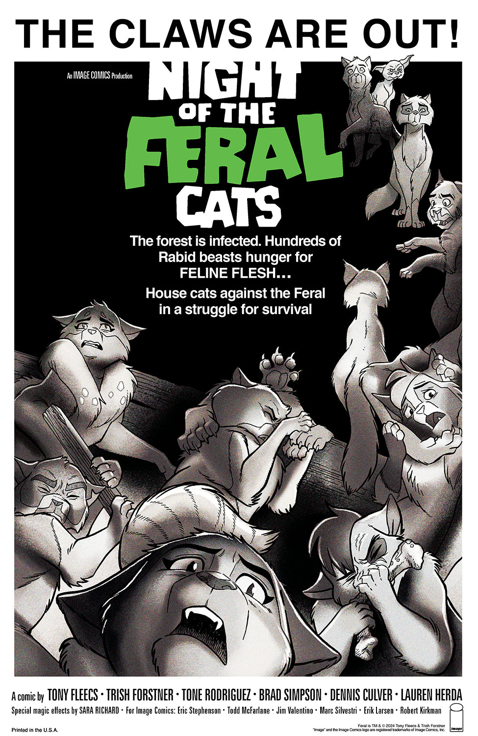 FERAL #1 CVR G INC 1:100 TRISH FORSTNER & TONY FLEECS - PREORDER 27/3/24