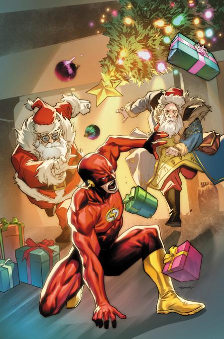 FLASH #4 CVR D STEVEN SEGOVIA SANTA CARD STOCK VAR