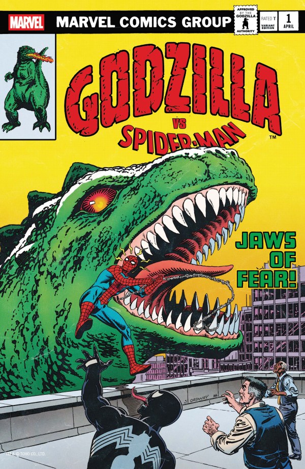 GODZILLA VS SPIDER-MAN #1 JERRY ORDWAY GODZILLA KING OF THE MONSTERS VAR