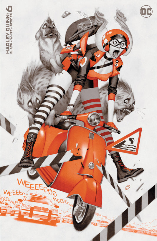 PREORDER 19/12/23 HARLEY QUINN BLACK WHITE REDDER #6 (OF 6) CVR B JULIAN TOTINO TEDESCO VAR