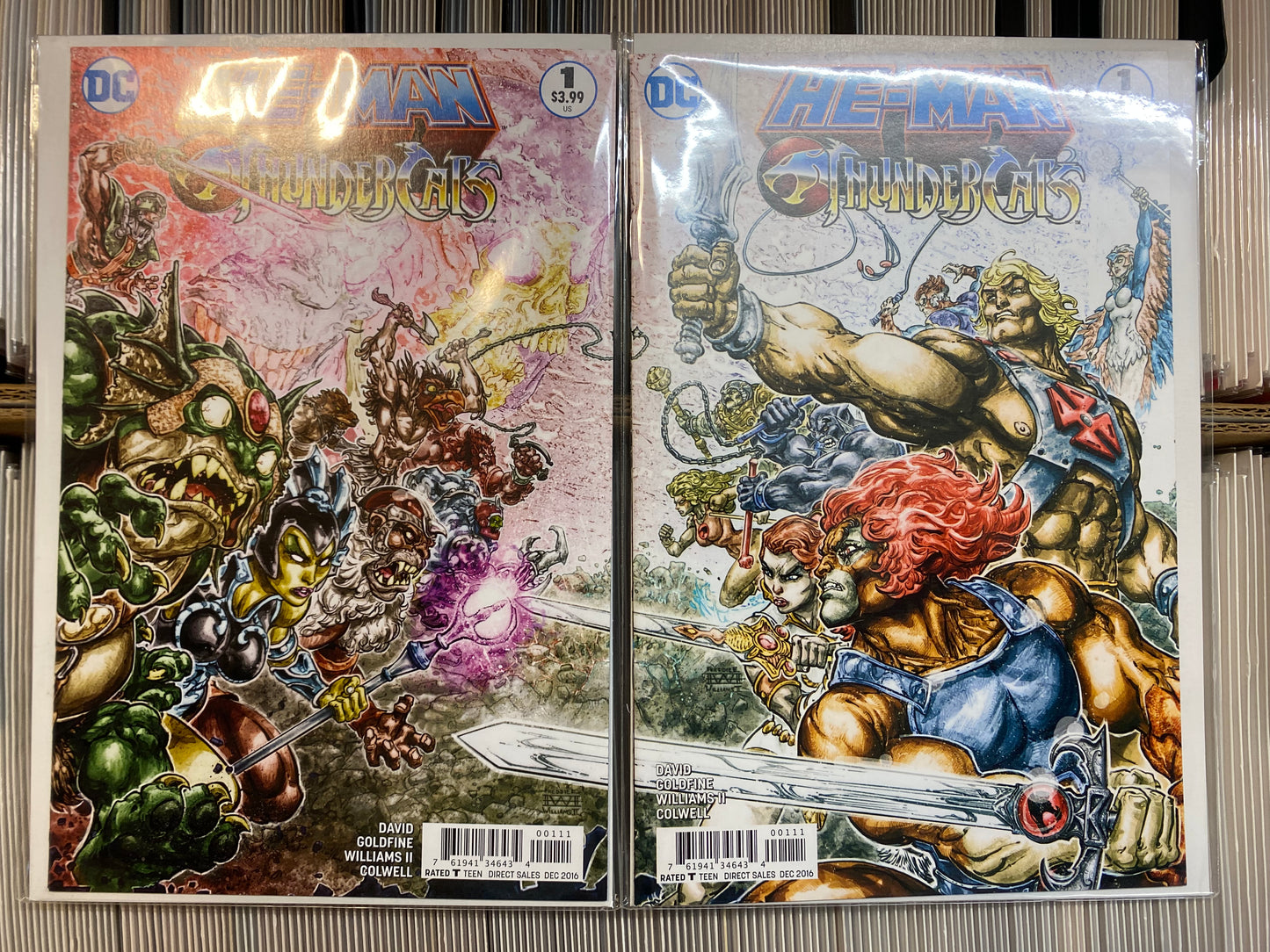 HE-MAN THUNDERCATS #1 CONNECTING COVER SET HEROES & VILLIANS