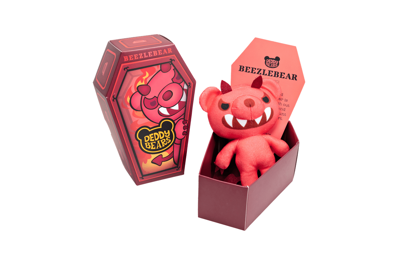 Beelzebear Deddy Bear Plush in Coffin 14cm