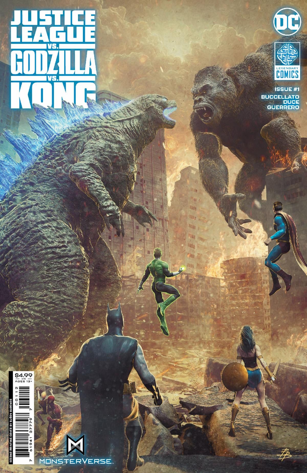 PREORDER 28/11/23 JUSTICE LEAGUE VS GODZILLA VS KONG #1 Second Printing