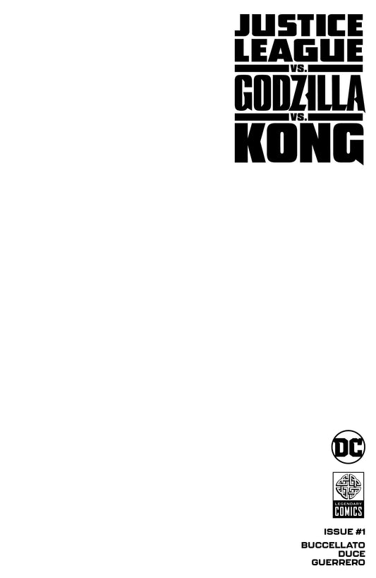 JUSTICE LEAGUE VS GODZILLA VS KONG #1 (OF 7) CVR D BLANK CARD STOCK VAR - PREORDER (17/10/23) MO