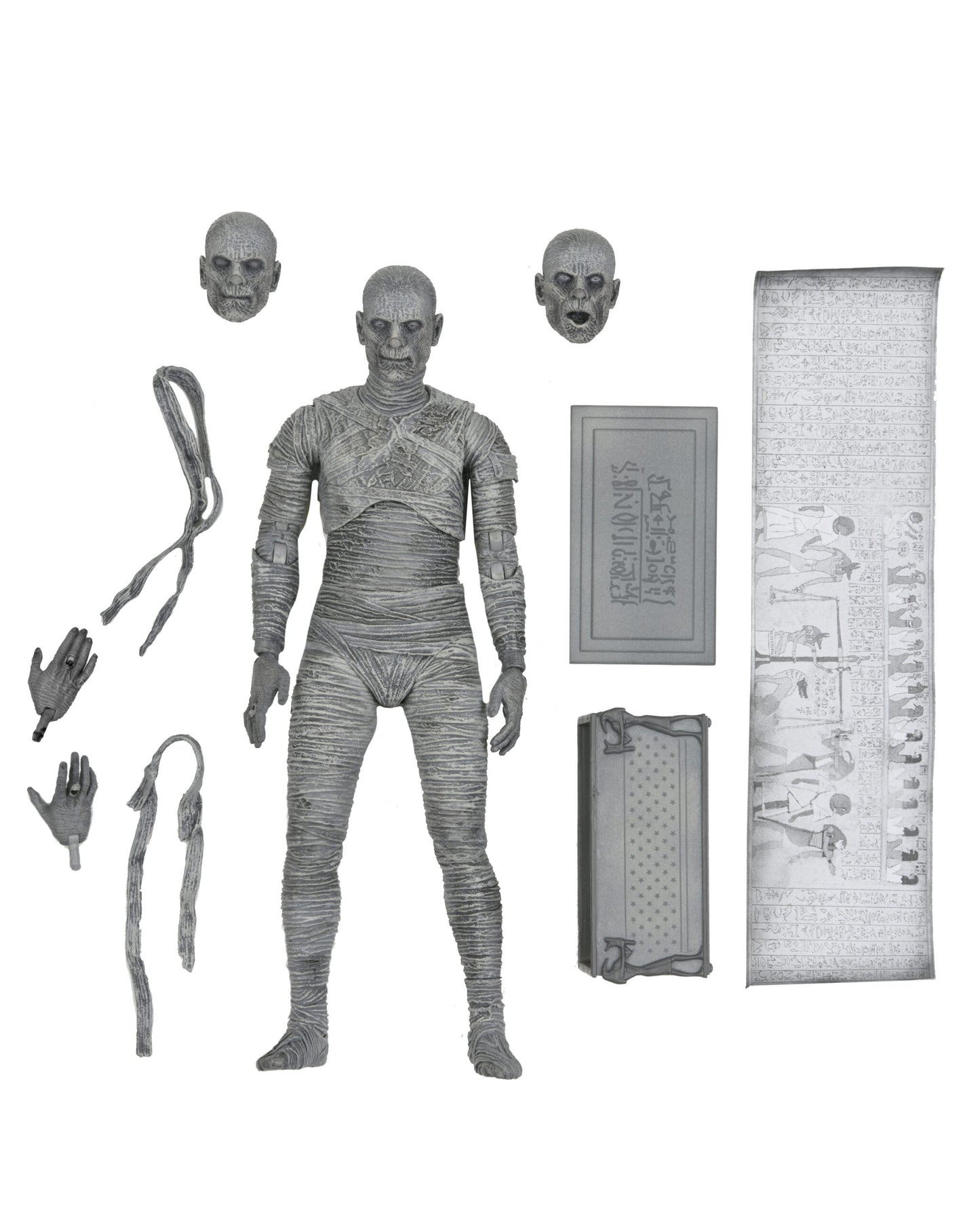 Universal Monsters 7″ Scale Action Figure – Ultimate Mummy (Black & White)