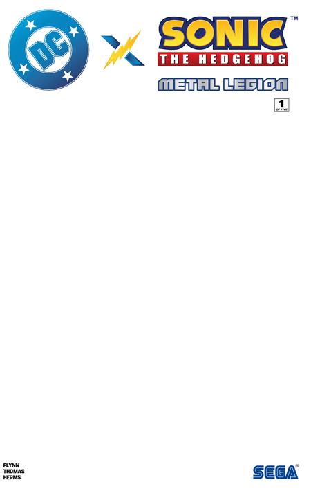 DC X SONIC THE HEDGEHOG THE METAL LEGION #1 (OF 5) CVR F BLANK CARD STOCK VAR - PREORDER (FOC 13/4/26) DUE IN STORE 6/5/26