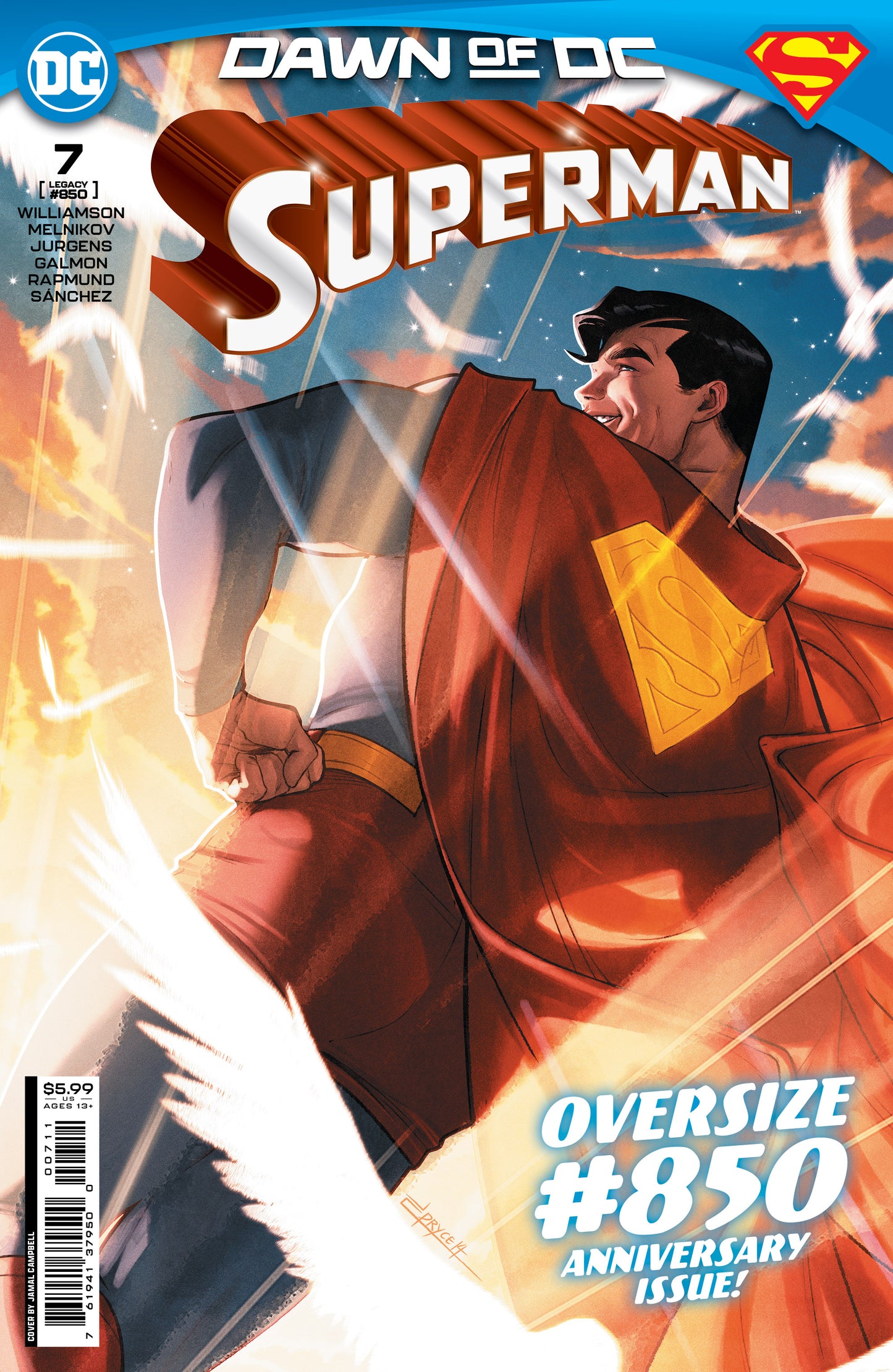 SUPERMAN #7 CVR A JAMAL CAMPBELL (#850) - PREORDER (17/10/23)