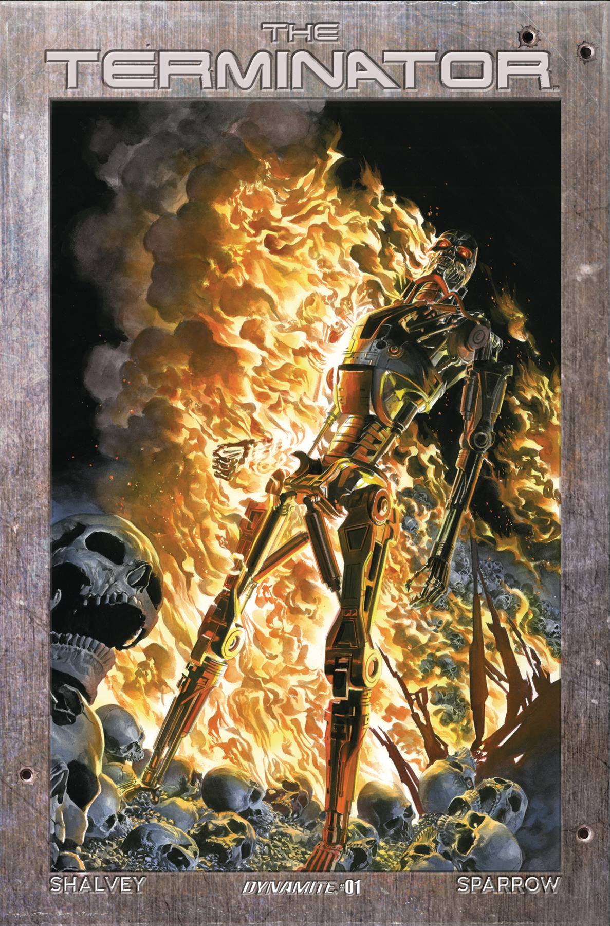 TERMINATOR #1 CVR E ROSS BURNING EARTH ICON VAR - PREORDER