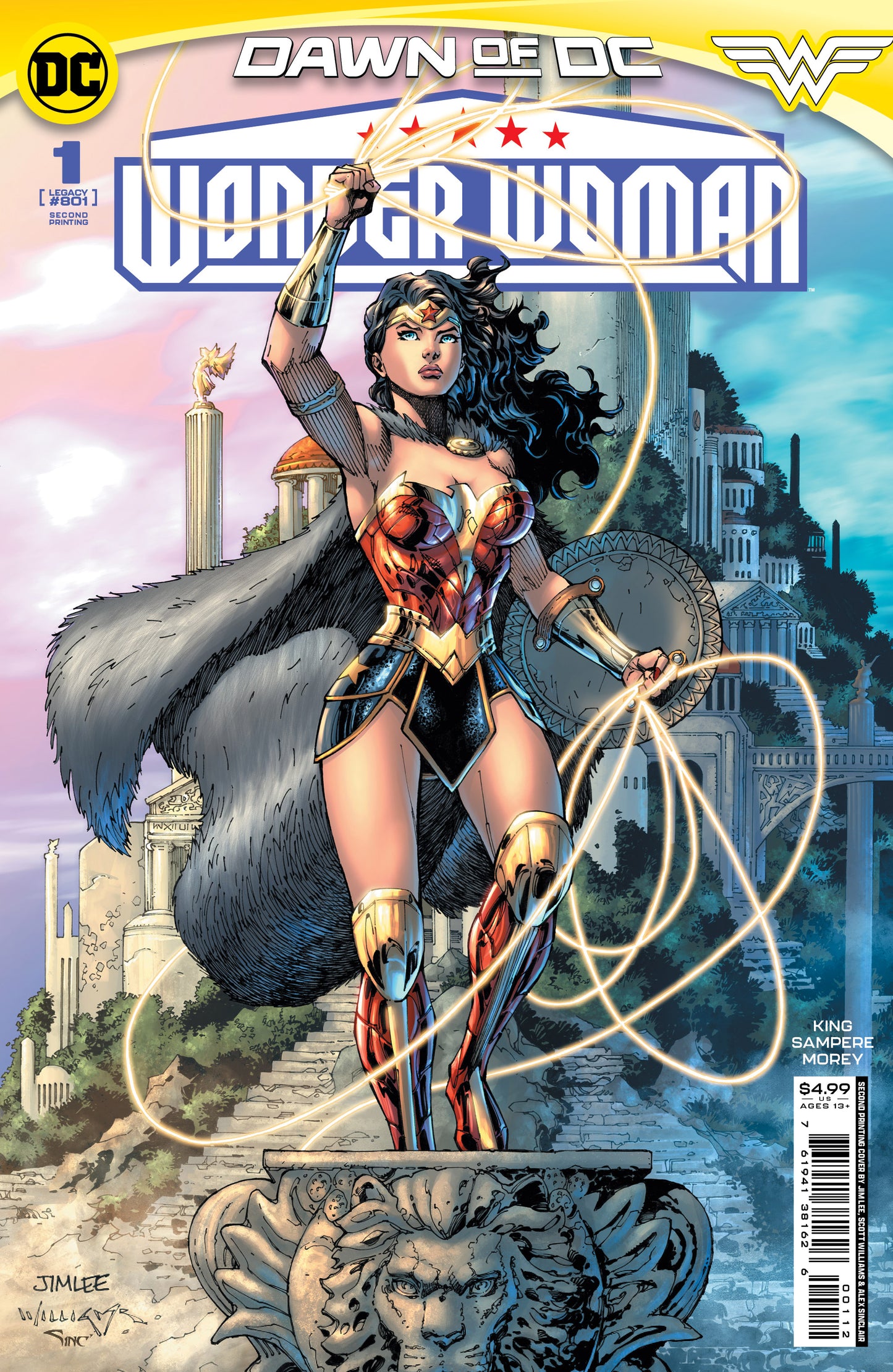 WONDER WOMAN #1 Second Printing Cvr A Jim Lee PREORDER- 24/10/23