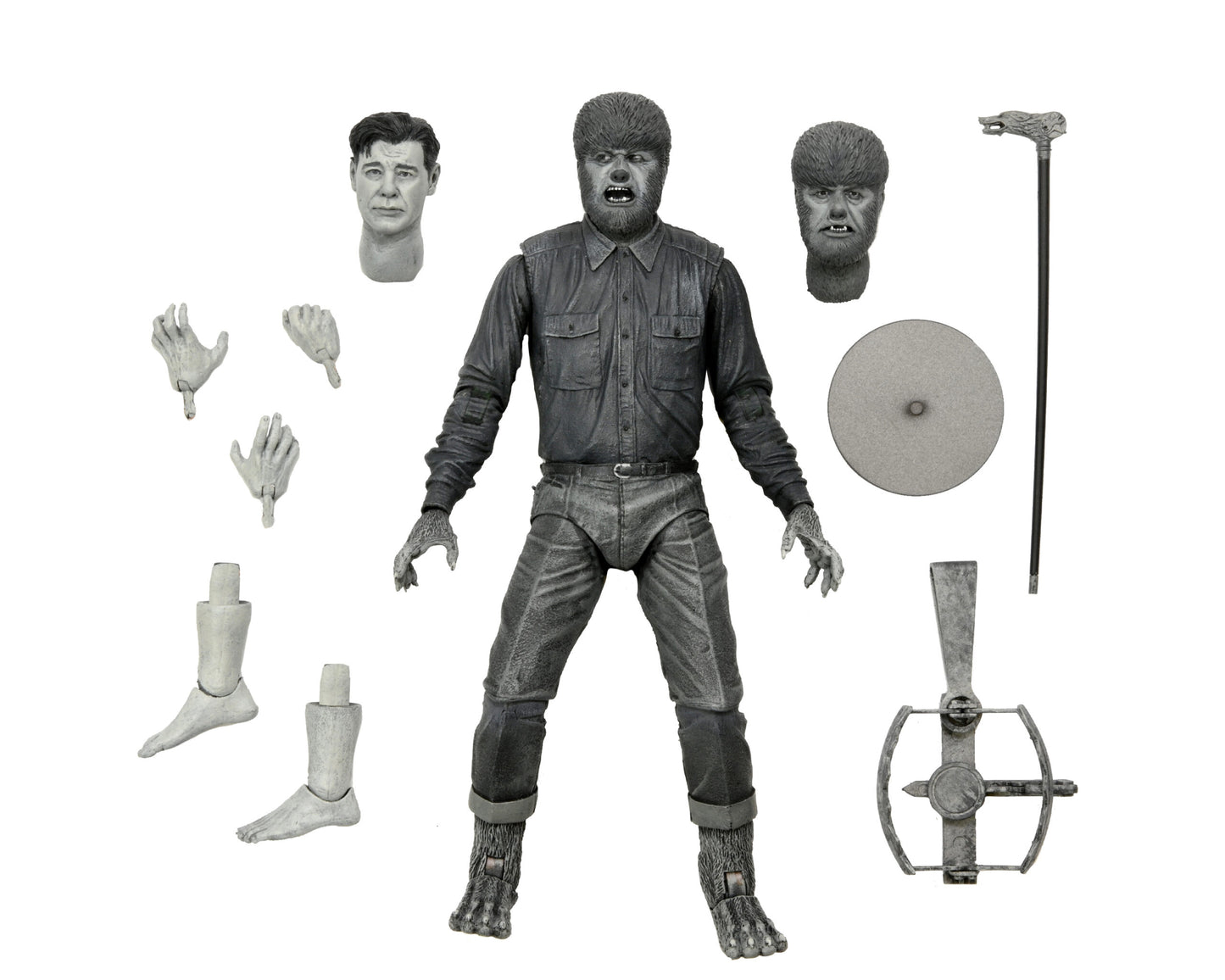 Universal Monsters 7″ Scale Action Figure – Ultimate Wolf Man (Black & White)