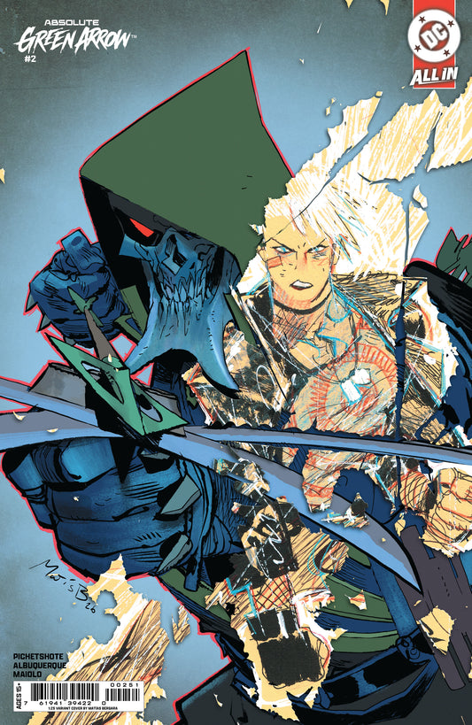 ABSOLUTE GREEN ARROW #2 (OF 6) CVR E INC 1:25 MATIAS BERGARA CARD STOCK VAR - PREORDER (FOC 25/5/26)  DUE IN STORE 17/6/26