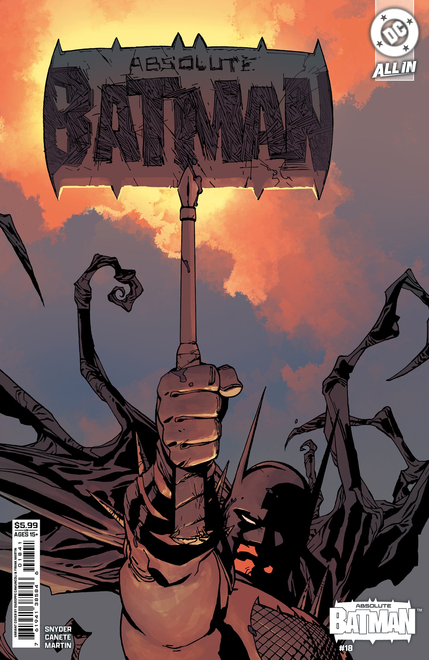 ABSOLUTE BATMAN #18 CVR D GIUSEPPE CAMUNCOLI CARD STOCK VAR -  DUE 11/2/26 NOT FINAL COVER