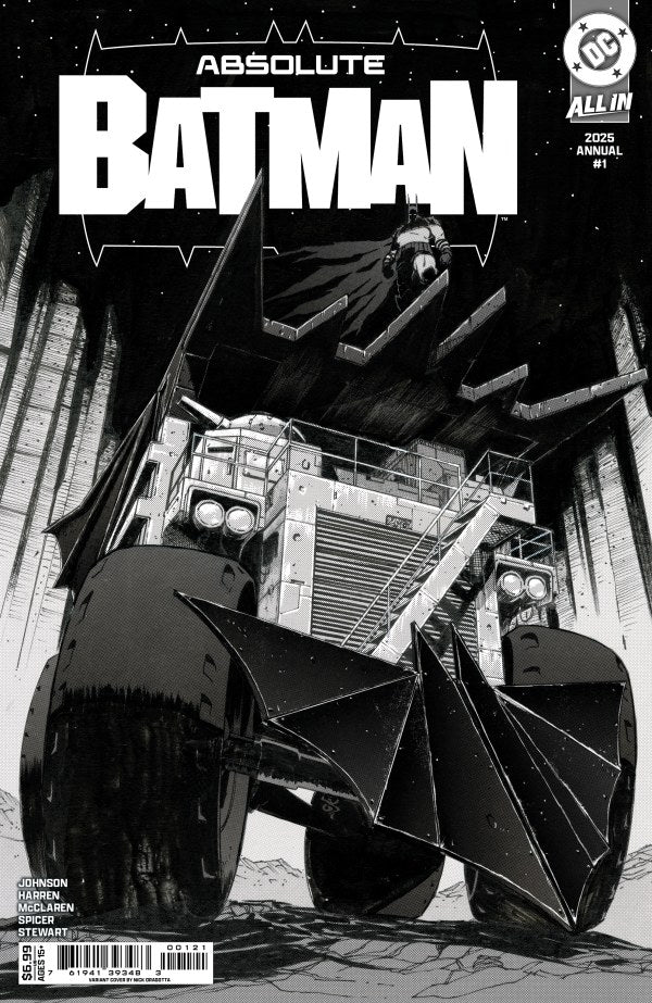 Absolute Batman 2025 Annual #1 Cover B Nick Dragotta Black & White Variant - DUE 29/10/25