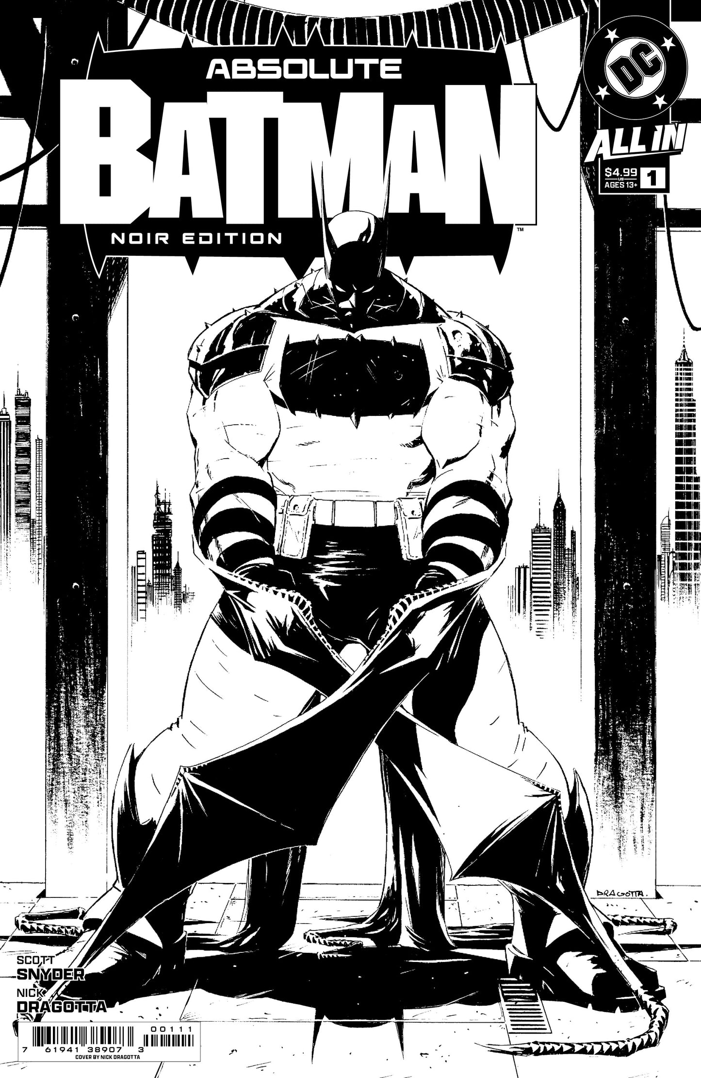 ABSOLUTE BATMAN NOIR EDITION #1 (ONE SHOT) CVR A NICK DRAGOTTA - PREORDER