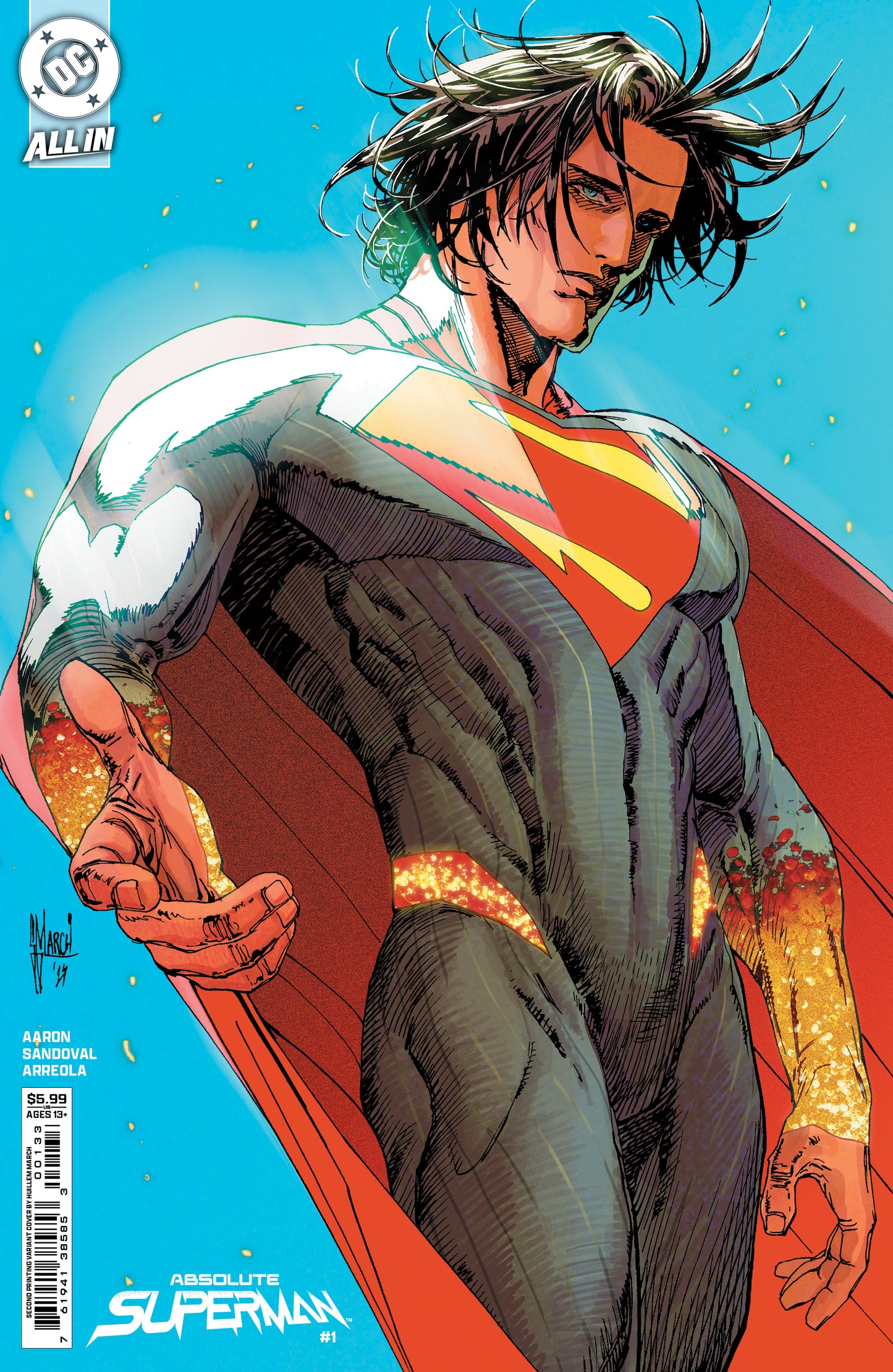 ABSOLUTE SUPERMAN #1 2ND PTG CVR B GUILLEM MARCH CARD STOCK VAR - PREORDER