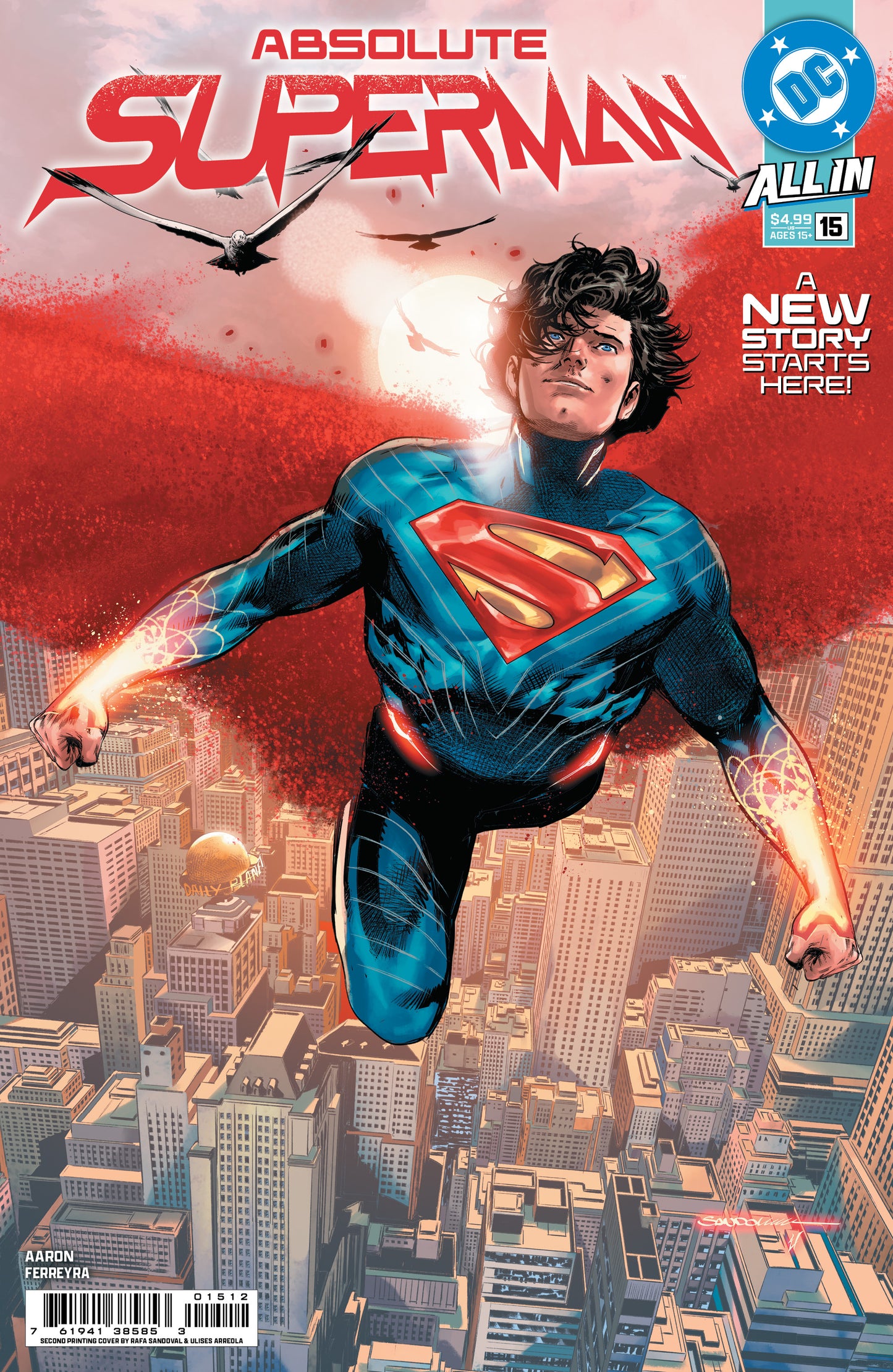 ABSOLUTE SUPERMAN #15 Second Printing Cvr A Rafa Sandoval - DUE IN STORE 8/4/26