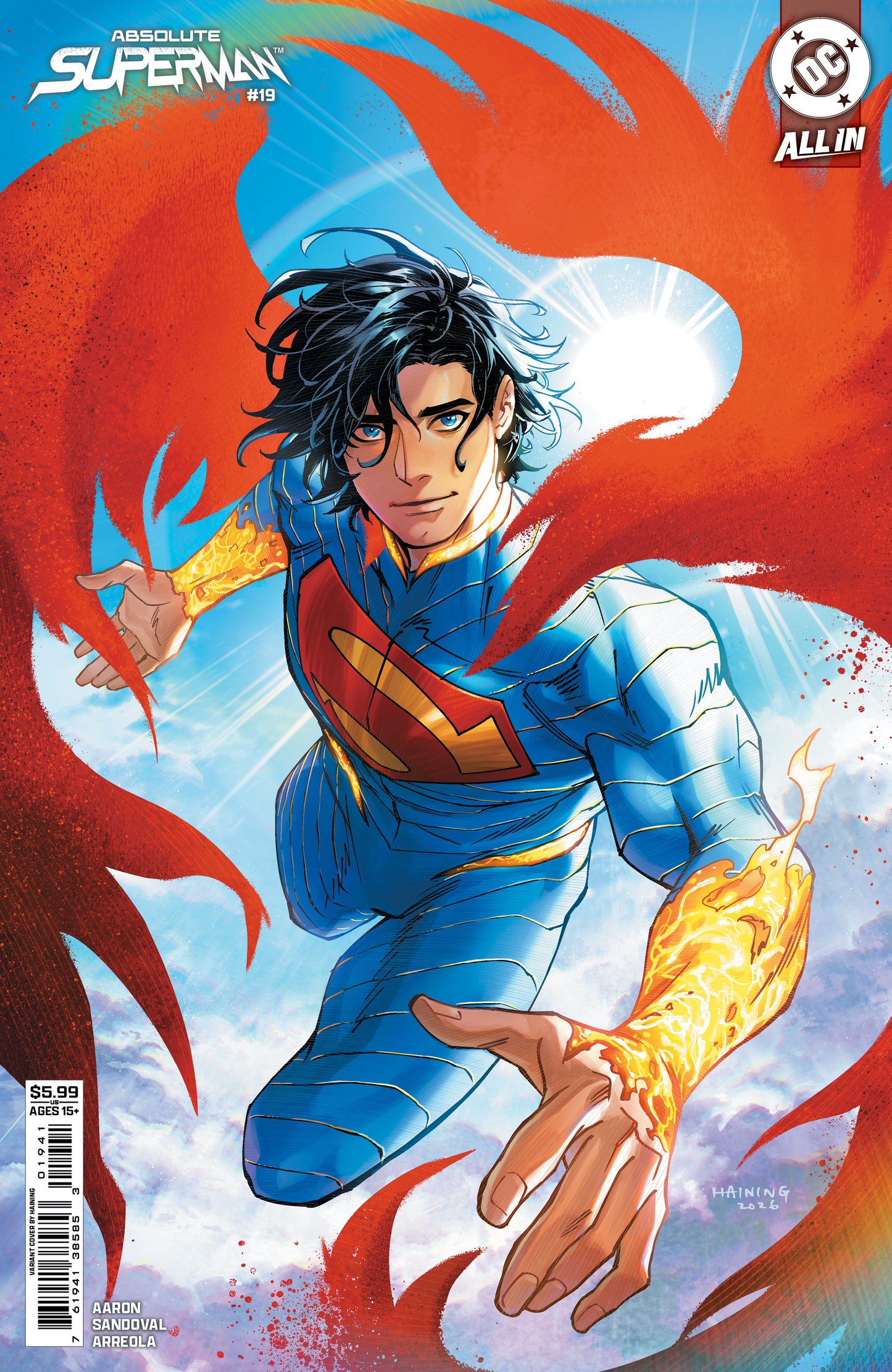 ABSOLUTE SUPERMAN #19 CVR D HAINING CARD STOCK VAR