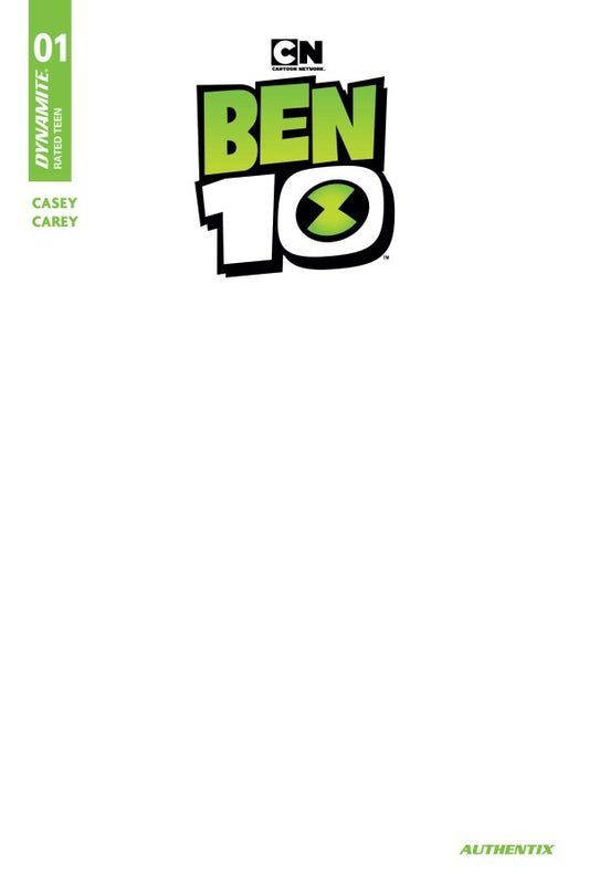 Ben 10 #1 Cover F Blank Authentix Variant - PREORDER (FOC 13/4/26) DUE IN STORE 6/5/26