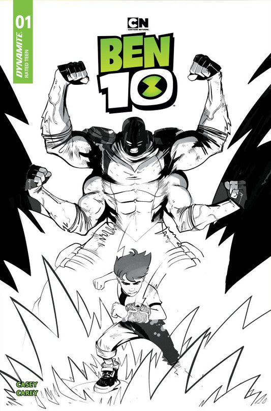 Ben 10 #1 Cover K 1:15 Sebsatian Piriz Black and White Variant - PREORDER (FOC 13/4/26) DUE IN STORE 6/5/26