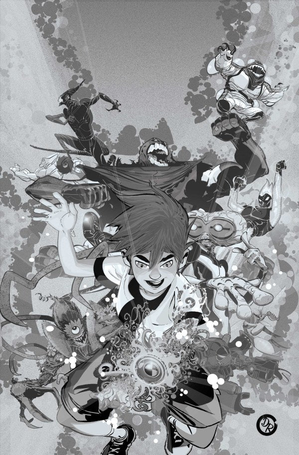 Ben 10 #1 Cover M 1:20 Duncan Rouleau Black and White Variant - PREORDER (FOC 13/4/26) DUE IN STORE 6/5/26 (Copy)