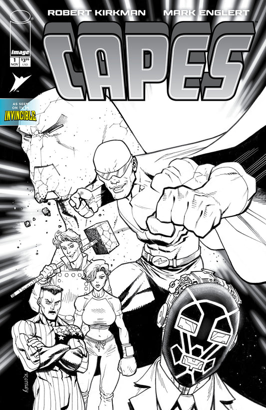 Invincible Universe Capes #1 Cover E 1:50 Ryan Ottley Black & White Variant- 19/11/25
