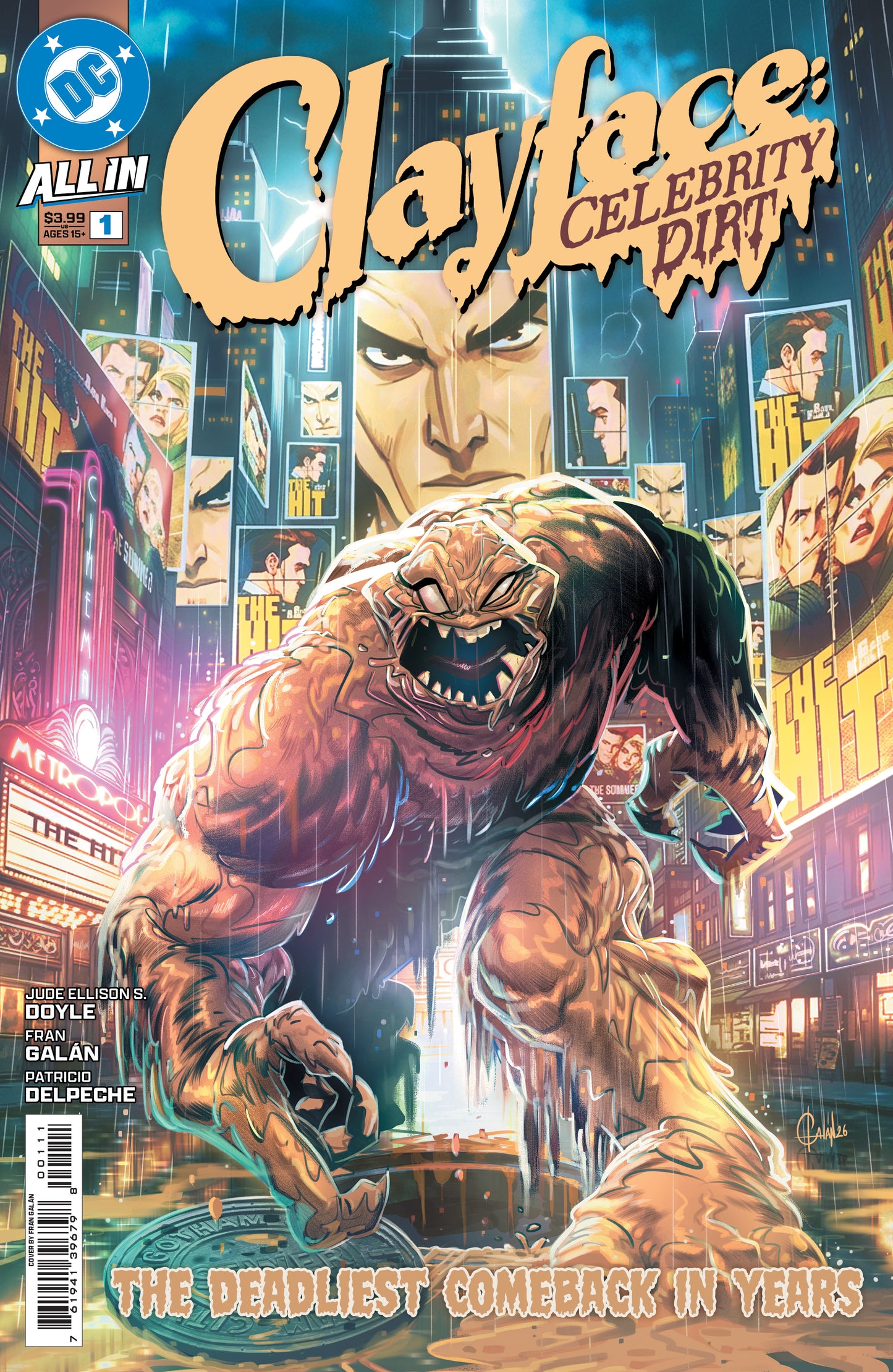 CLAYFACE CELEBRITY DIRT #1 (OF 6) CVR A FRAN GALAN - PREORDER (FOC 15/6/26) DUE IN STORE 8/7/26
