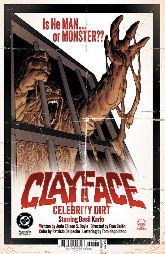 CLAYFACE CELEBRITY DIRT #1 (OF 6) CVR C DAVE JOHNSON CARD STOCK VAR