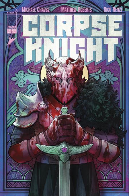 CORPSE KNIGHT #1 (OF 6) CVR D INC 1:25 NIMIT MALAVIA STAINED GLASS VAR -  (FOC 23/3/26) DUE IN STORE 22/4/26