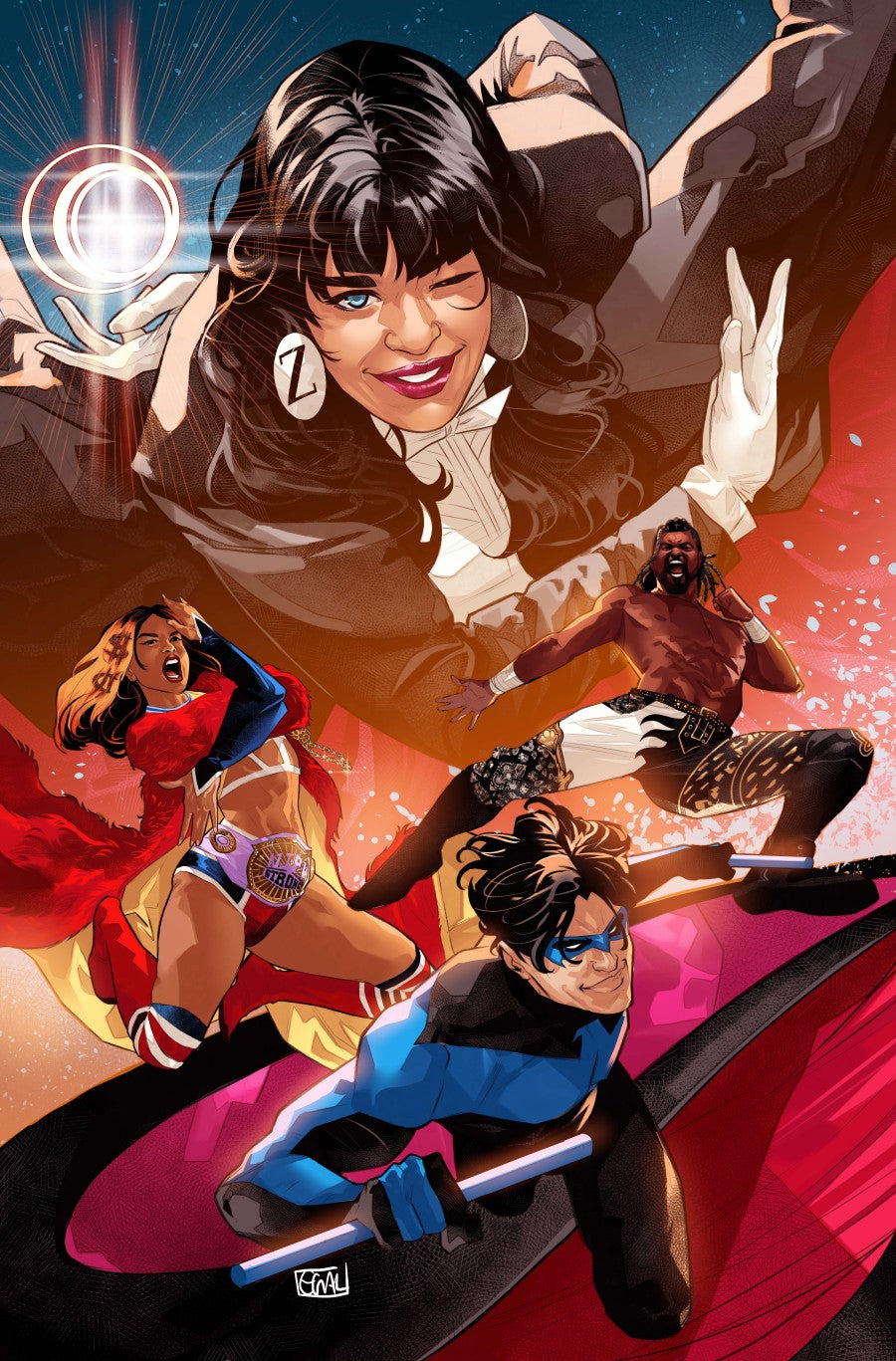 DC X AEW #1 (OF 2) CVR C EDWIN GALMON CARD STOCK VAR - DUE 4/2/26 - NOT FINAL COVER