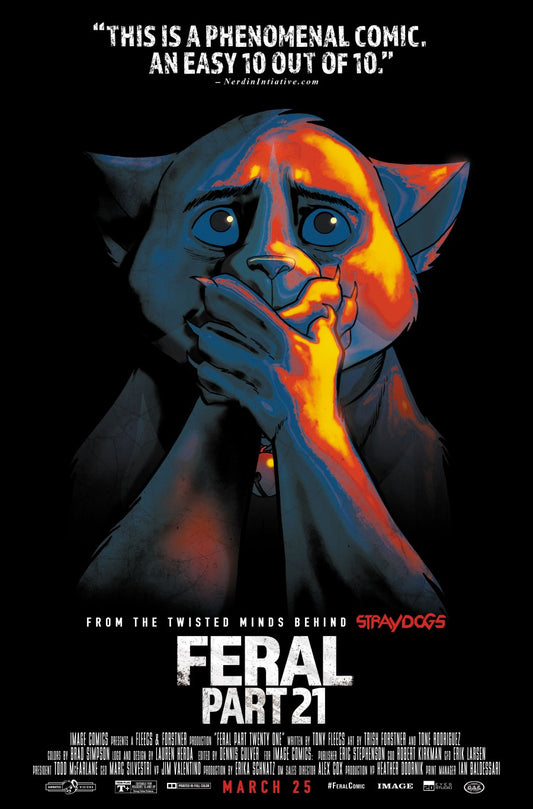 Feral #21 Cover B Tony Fleecs Don't Breathe Homage Variant