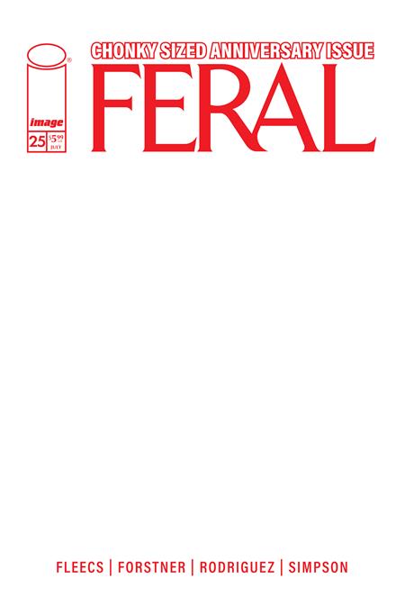 FERAL #25 CVR E BLANK SKETCH VAR (Allocations May Occur) - PREORDER (FOC 6/7/26) DUE IN STORE 29/7/26