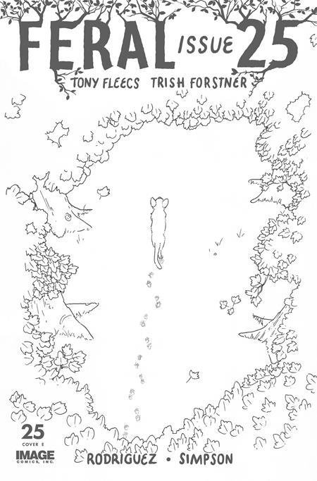 FERAL #25 CVR G INC 1:25 PATRICK HORVATH BENEATH THE TREES HOMAGE B&W VAR - PREORDER (FOC 6/7/26) DUE IN STORE 29/7/26