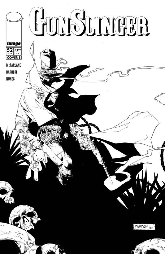 Gunslinger Spawn #52 Cover B Carlo Barberi Black & White Variant