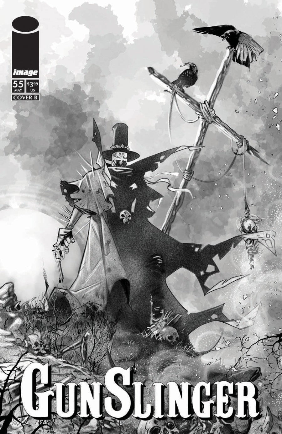 Gunslinger Spawn #55 Cover B Ig Guara Black & White Variant - PREORDER (FOC 25/5/26) DUE IN STORE 17/6/26