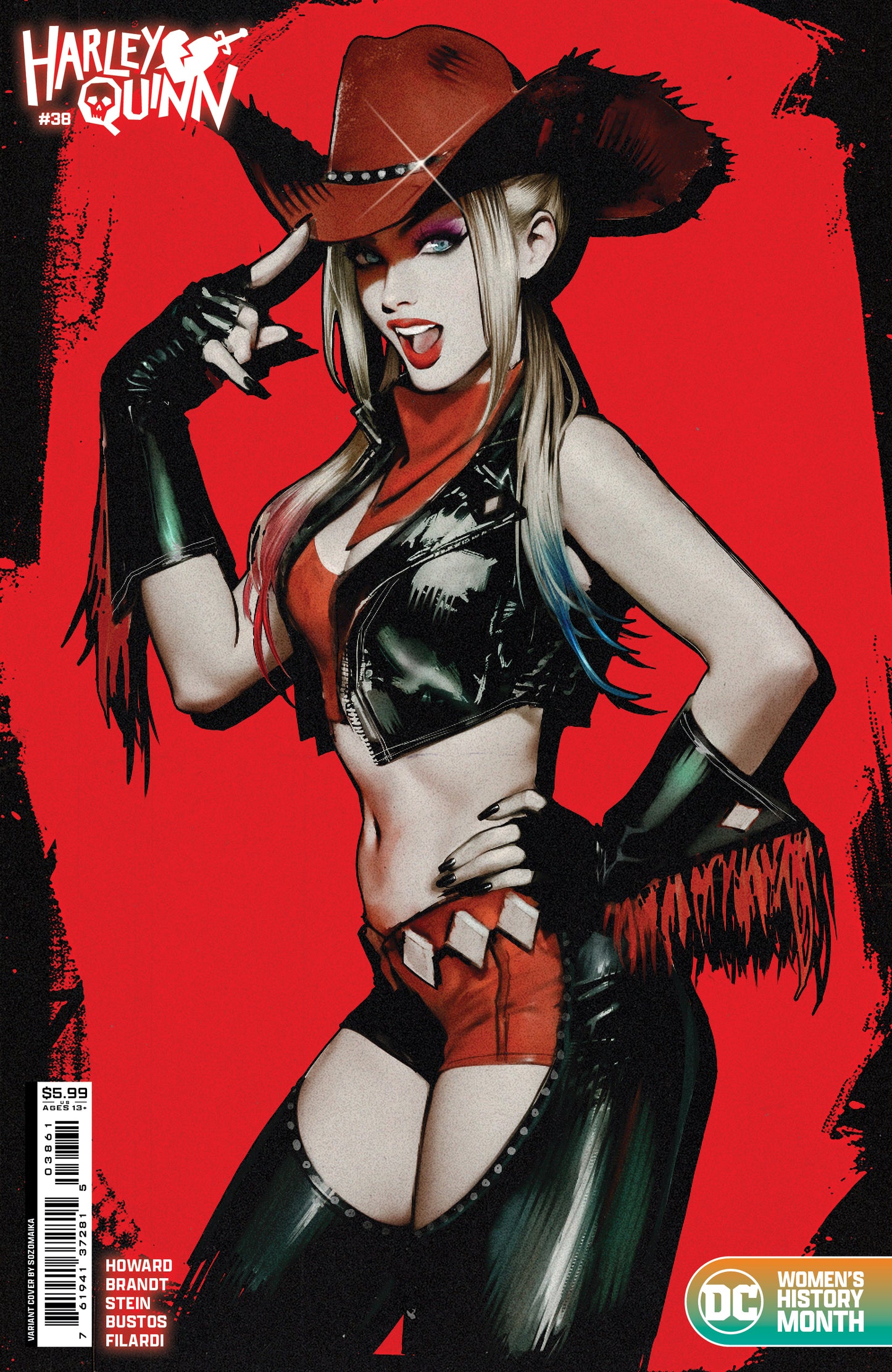 HARLEY QUINN #38 CVR C SOZOMAIKA WOMENS HISTORY MONTH CARD STOCK VAR - PREORDER 26/3/24