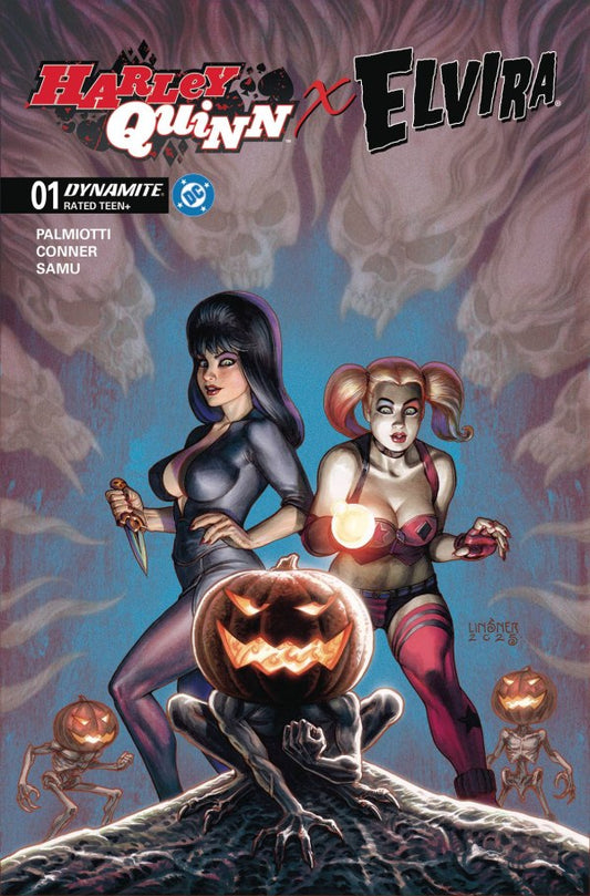 Harley Quinn X Elvira #1 Cover C Joseph Michael Linsner Variant - PRE-ORDER 1/10/25