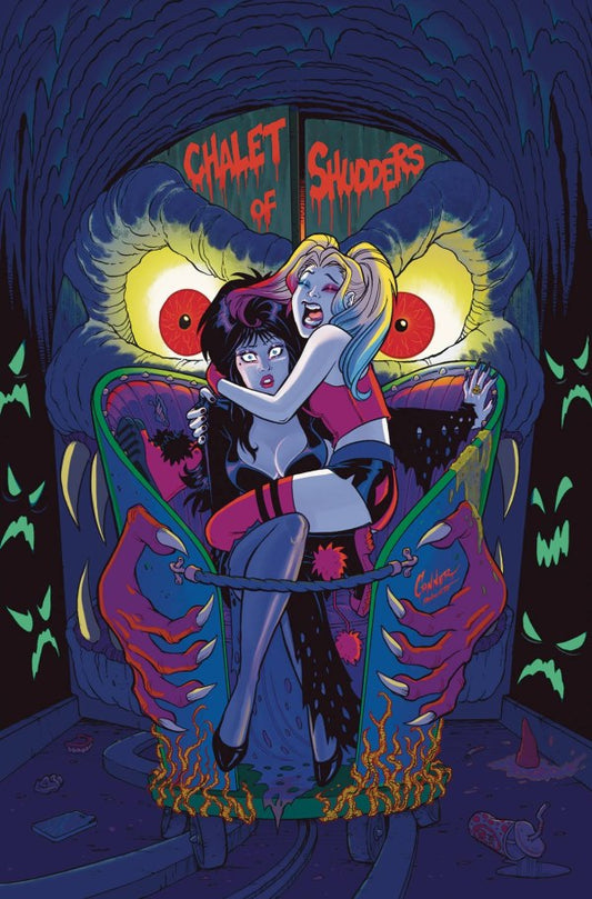 Harley Quinn X Elvira #1 Cover V 1:50 Amanda Conner Ride Virgin Variant - PRE-ORDER 1/10/25