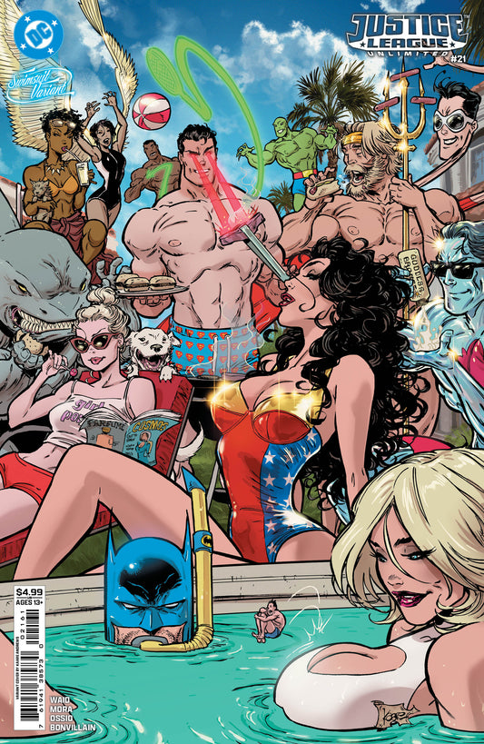 JUSTICE LEAGUE UNLIMITED #21 CVR F KAARE ANDREWS SWIMSUIT CARD STOCK VAR - PREORDER (FOC 29/6/26) DUE IN STORE 22/7/26