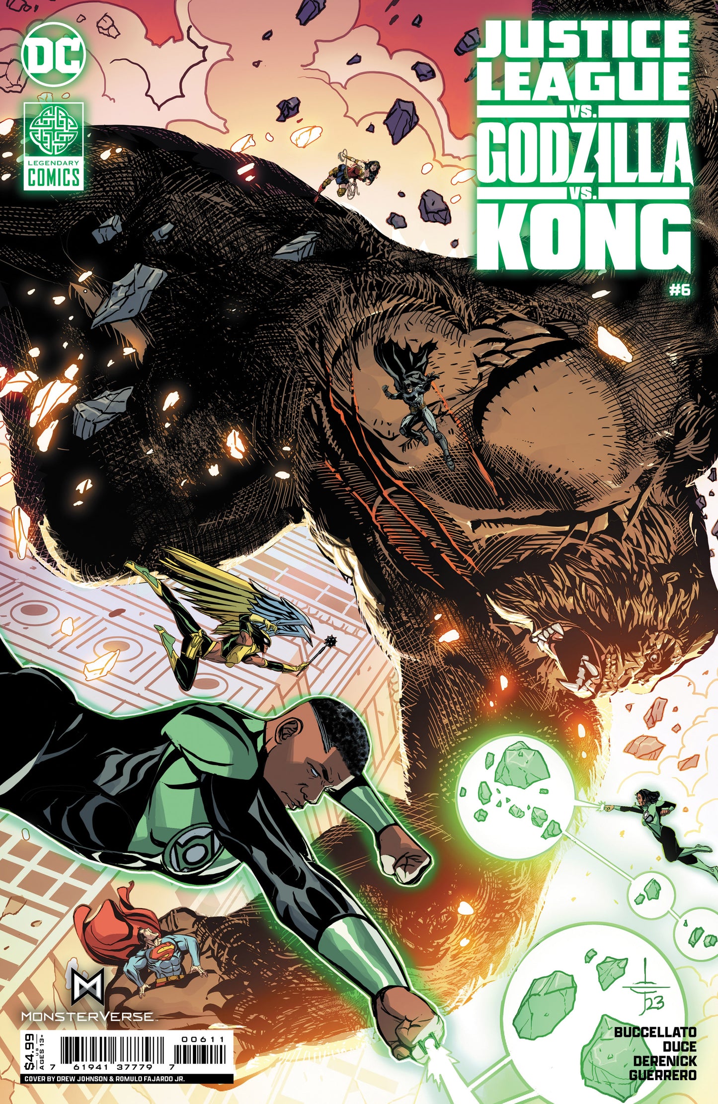 JUSTICE LEAGUE VS GODZILLA VS KONG #6 (OF 7) CVR A DREW JOHNSON - PREORDER 19/3/24