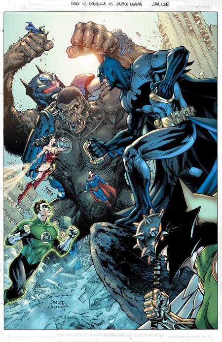 JUSTICE LEAGUE VS GODZILLA VS KONG #7 (OF 7) CVR B JIM LEE & SCOTT WILLIAMS CARD STOCK VAR - PREORDER 19/3/24